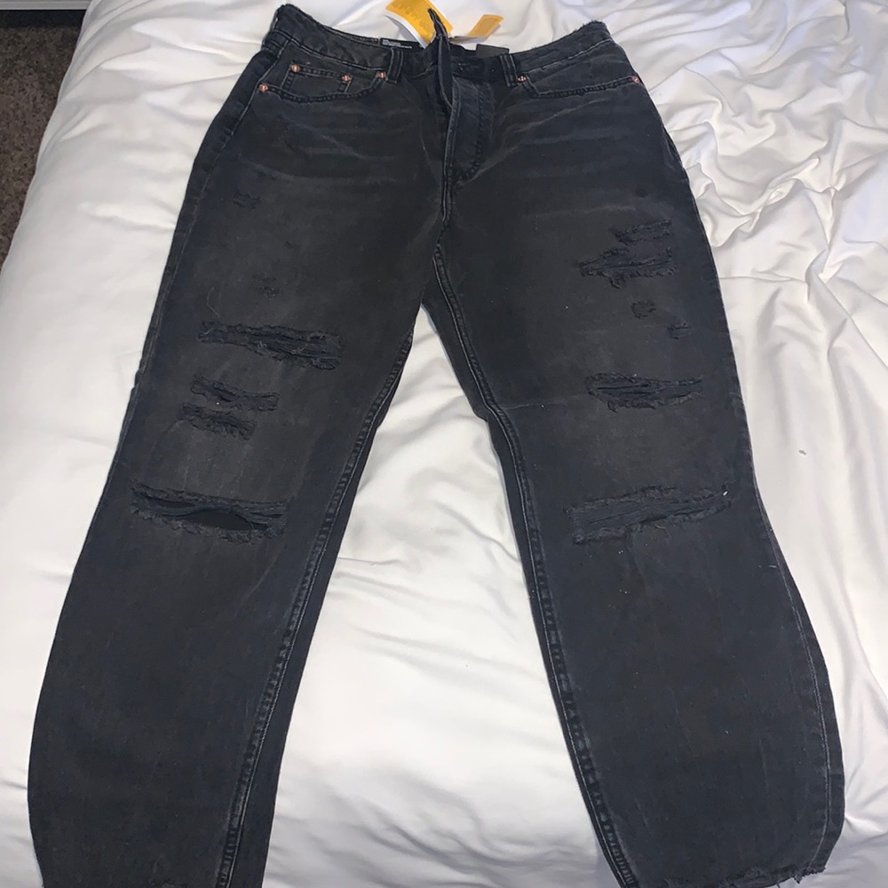 Ripped Black Divided H&M Mom Jeans